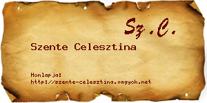 Szente Celesztina névjegykártya